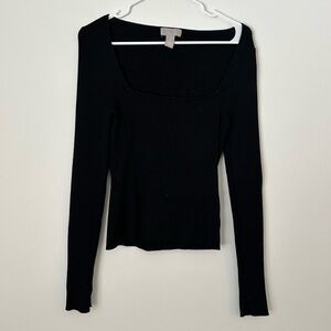 H&M Black Long Sleeve Top